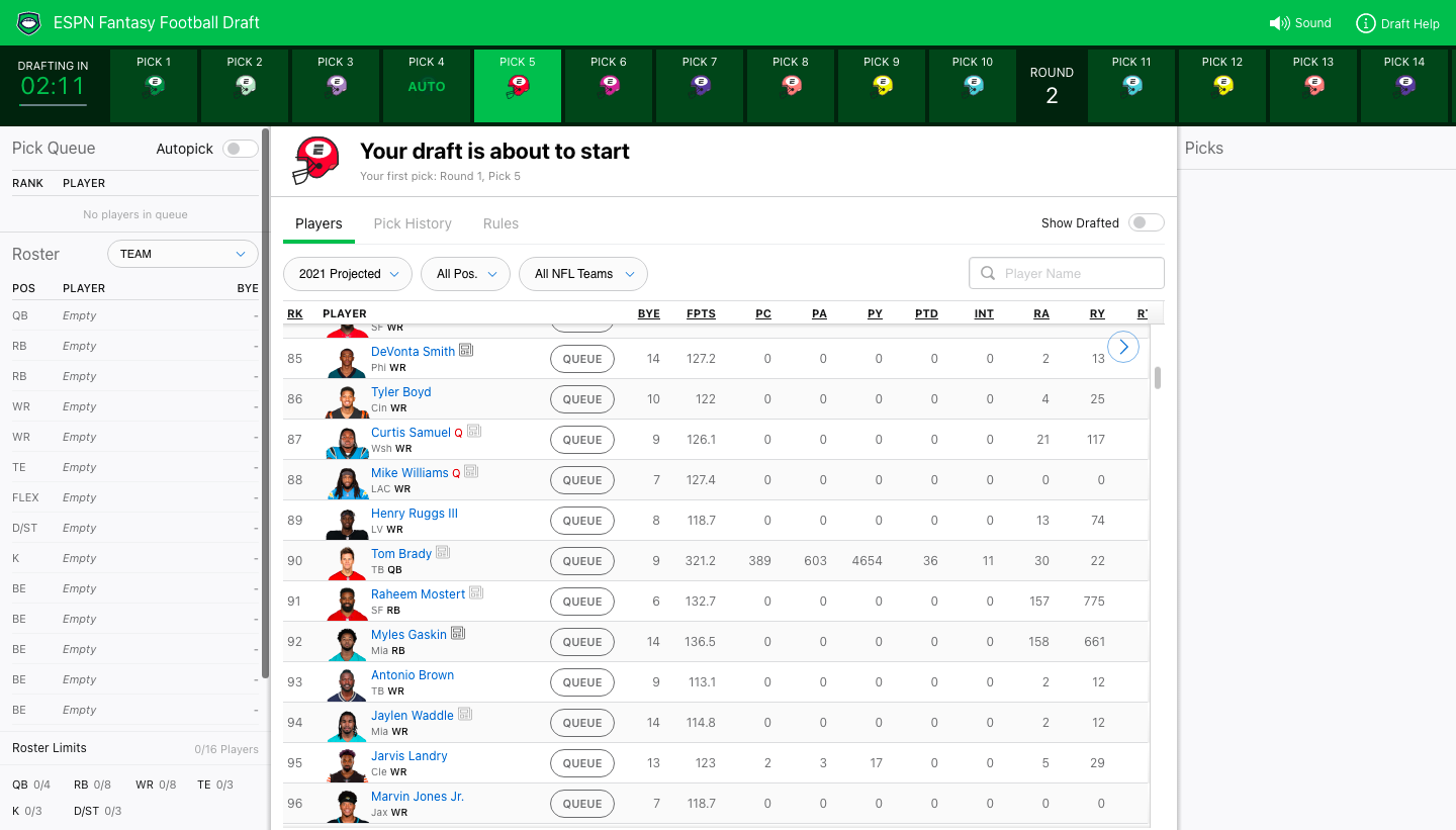 Espn Printable Fantasy Football Rankings