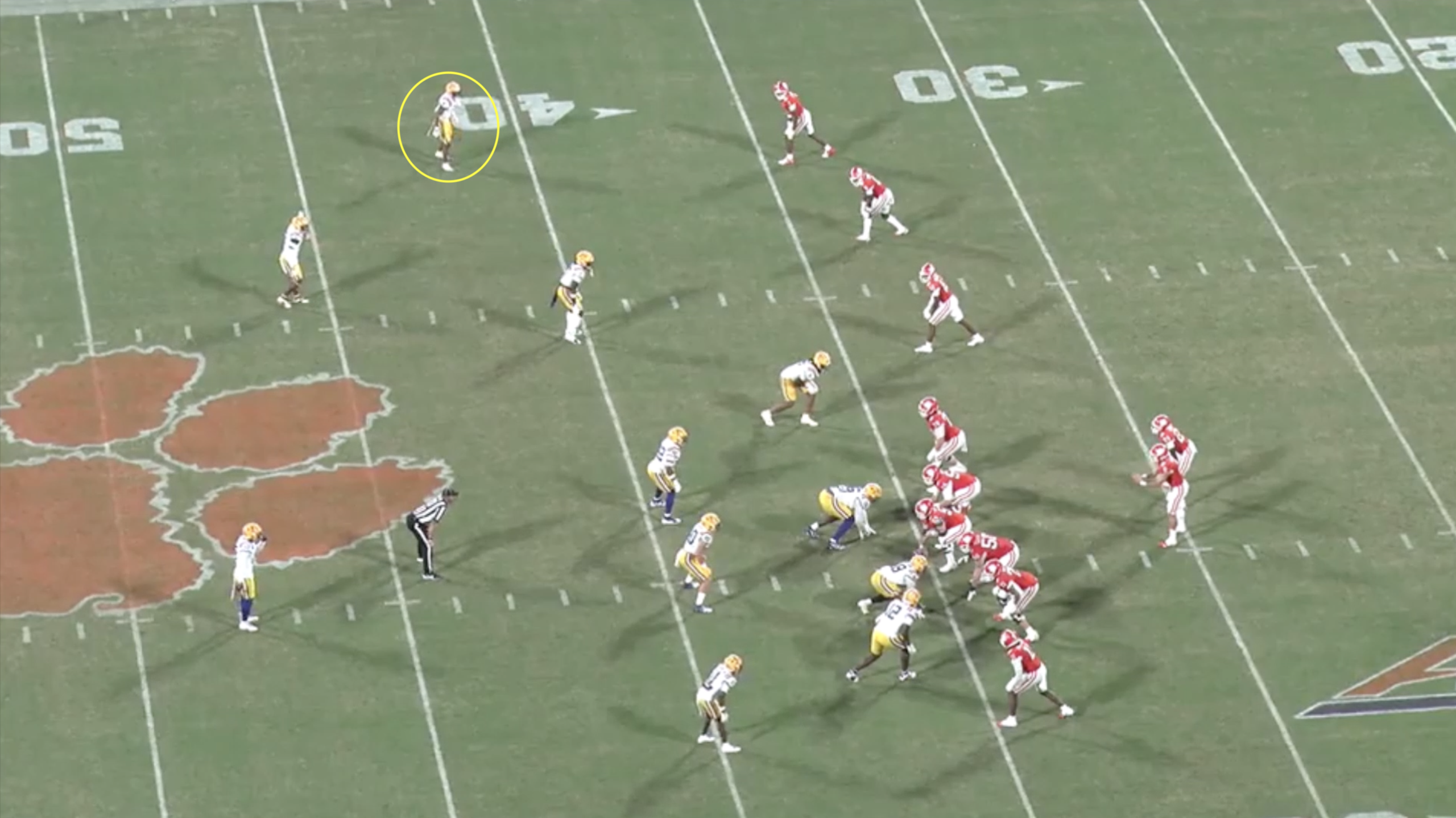 LSU cornerback Mansoor Delane All-22 tape versus Clemson in 2025.