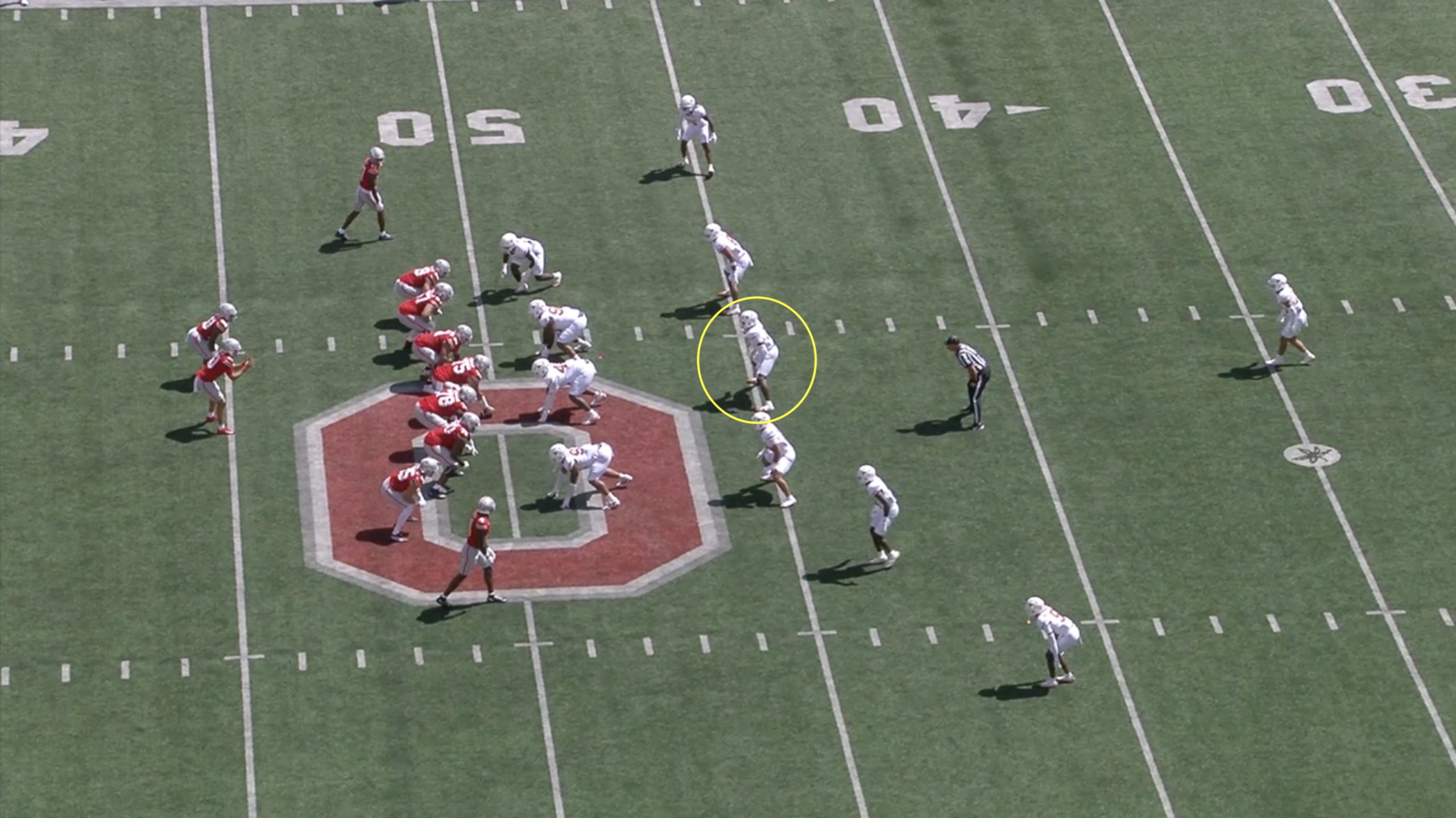 Texas linebacker Anthony Hill Jr. All-22 tape versus Ohio State in 2025.