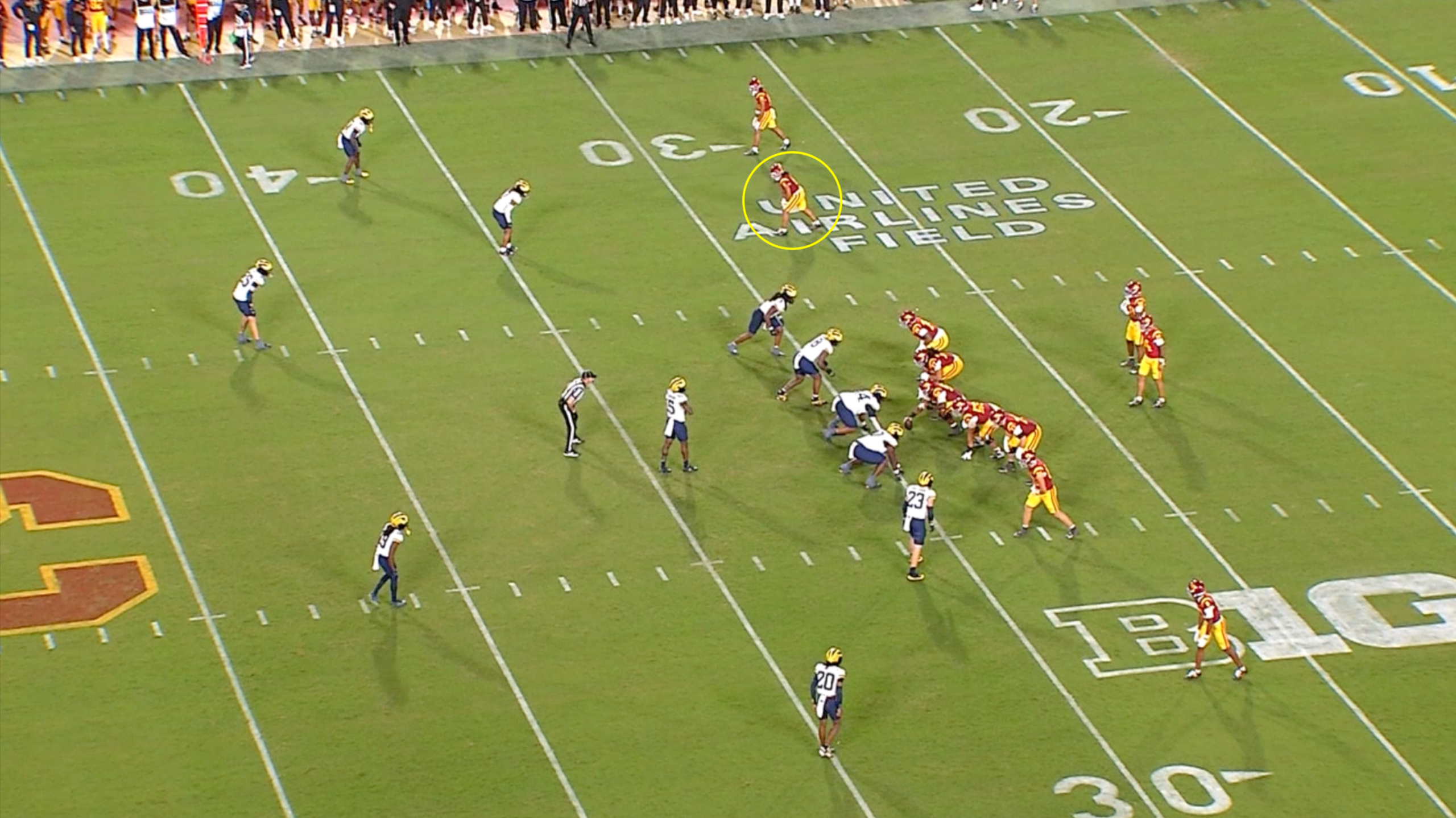 USC wide receiver Makai Lemon All-22 tape versus Michigan in 2025.