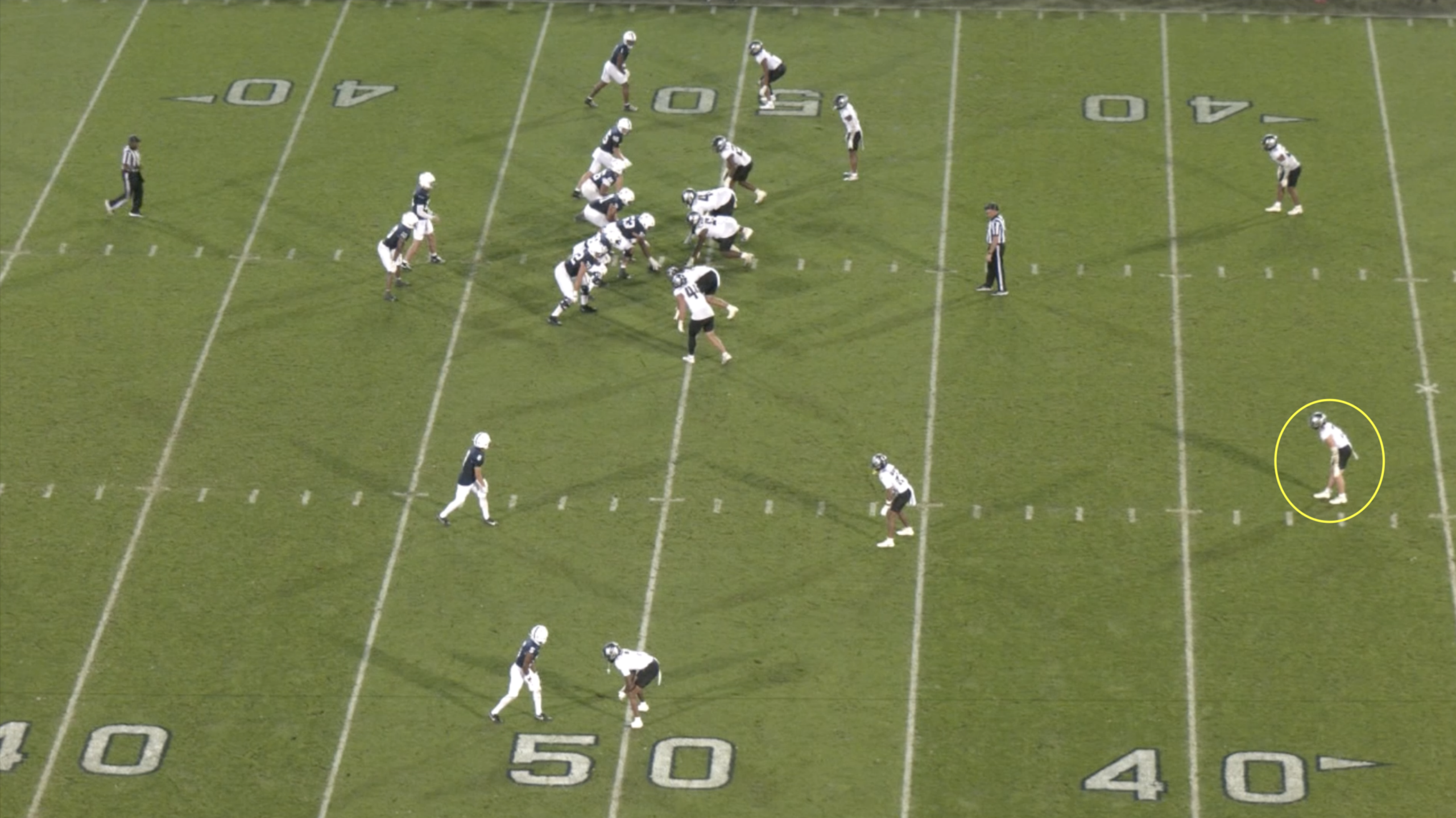 Oregon safety Dillon Thieneman All-22 tape versus Penn State in 2025.