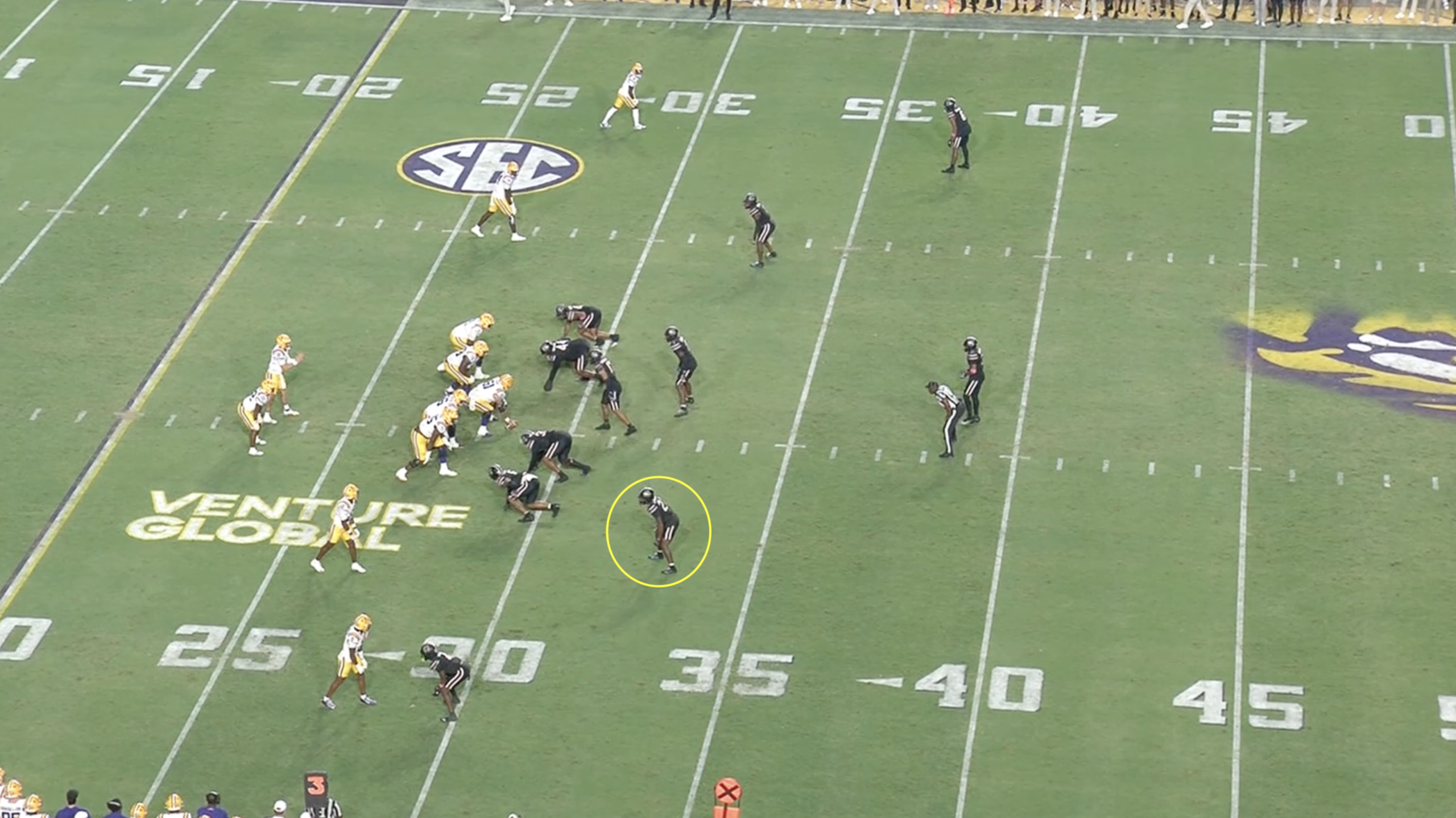 South Carolina safety Jalon Kilgore All-22 tape versus LSU in 2025.