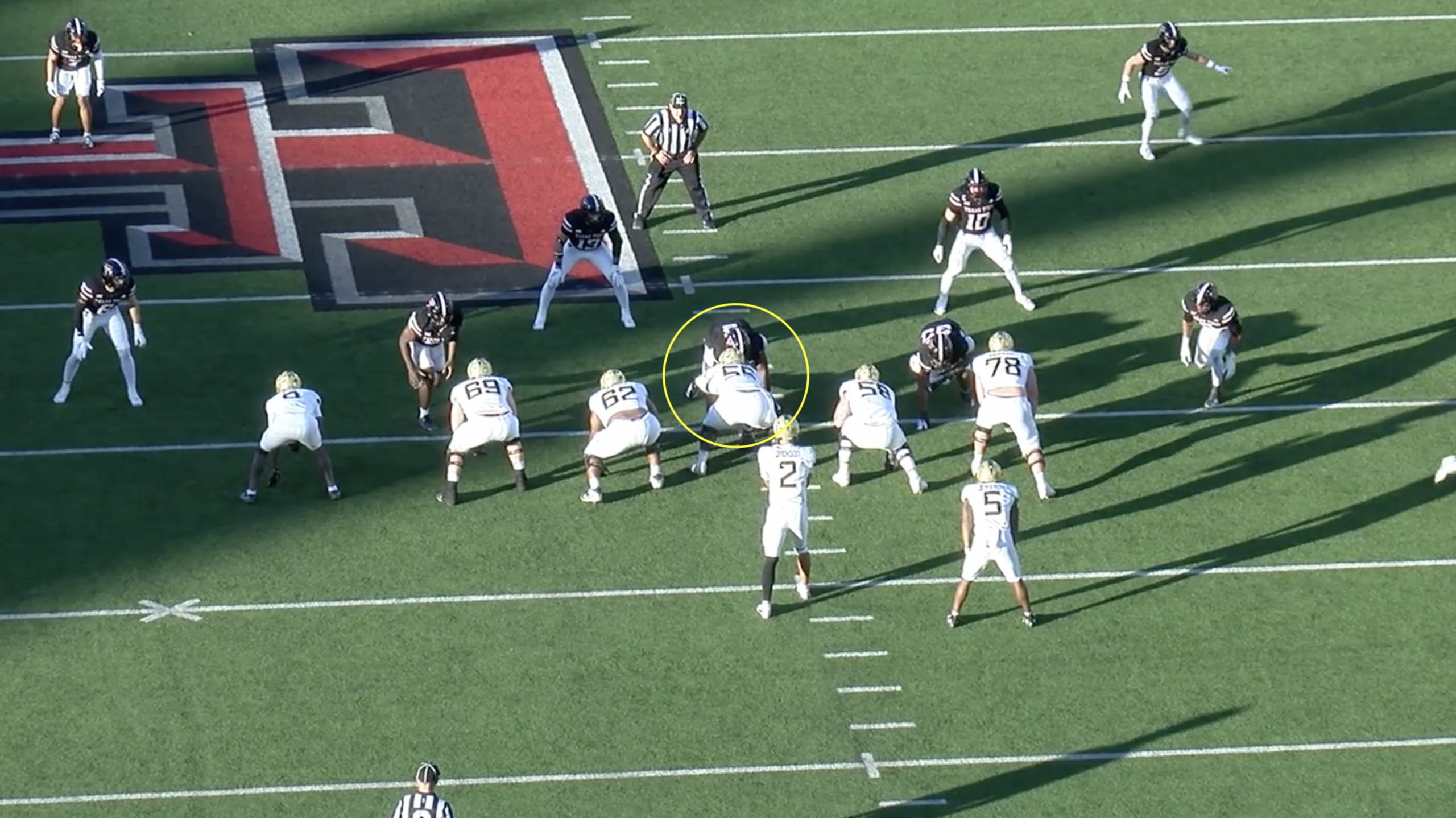 Texas Tech defensive lineman Lee Hunter All-22 tape versus UCF in 2025.