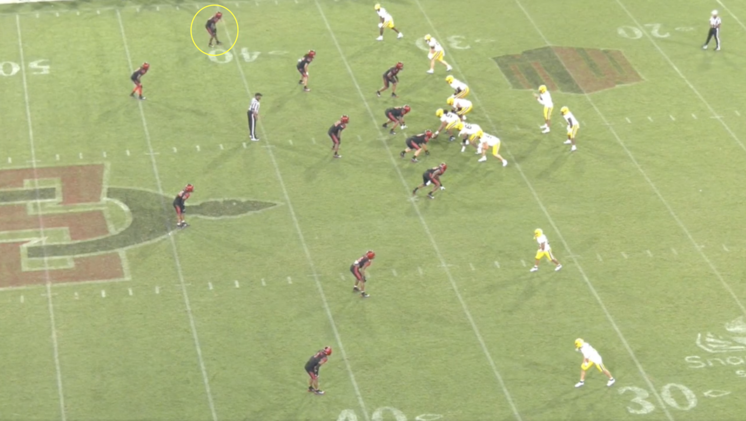 San Diego State cornerback Bryce Phillips All-22 tape versus California in 2025.