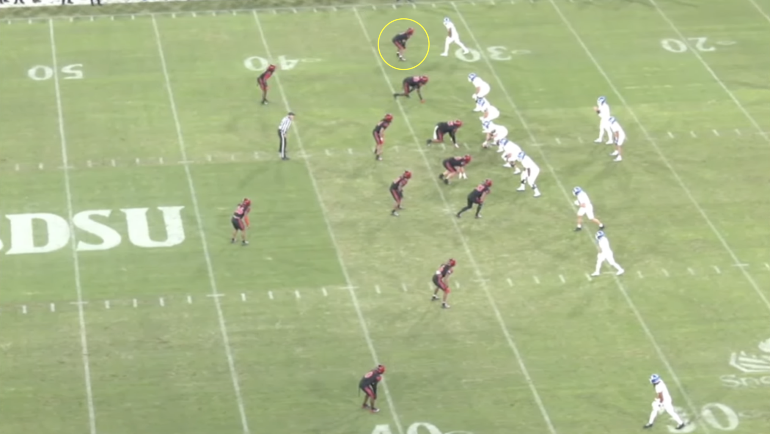 San Diego State cornerback Chris Johnson All-22 tape versus San Jose State in 2025.
