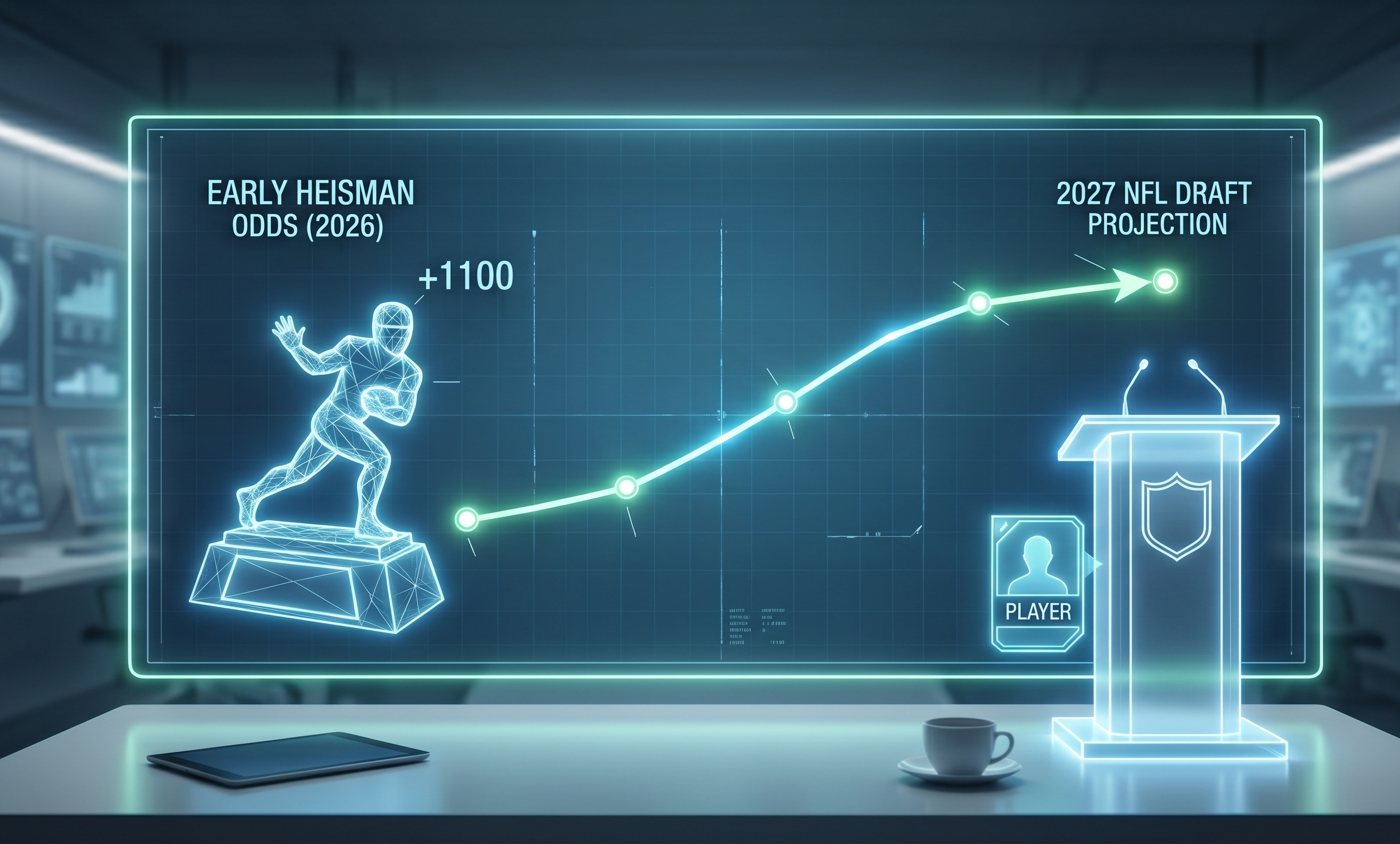 How early Heisman Trophy odds can correlate to predicting 2027 NFL Draft pick positioning.