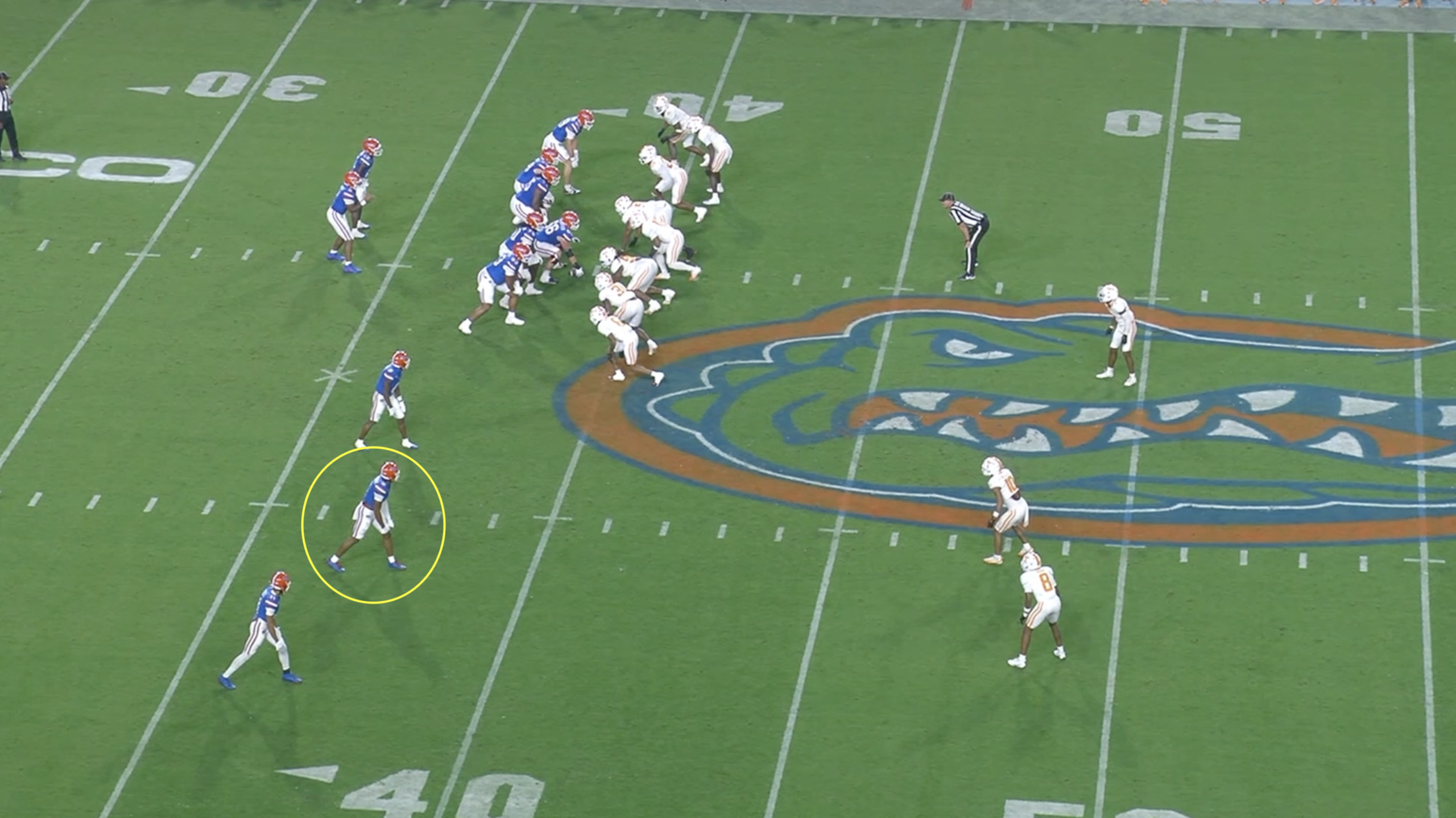 Florida wide receiver J. Michael Sturdivant All-22 tape versus Tennessee in 2025.