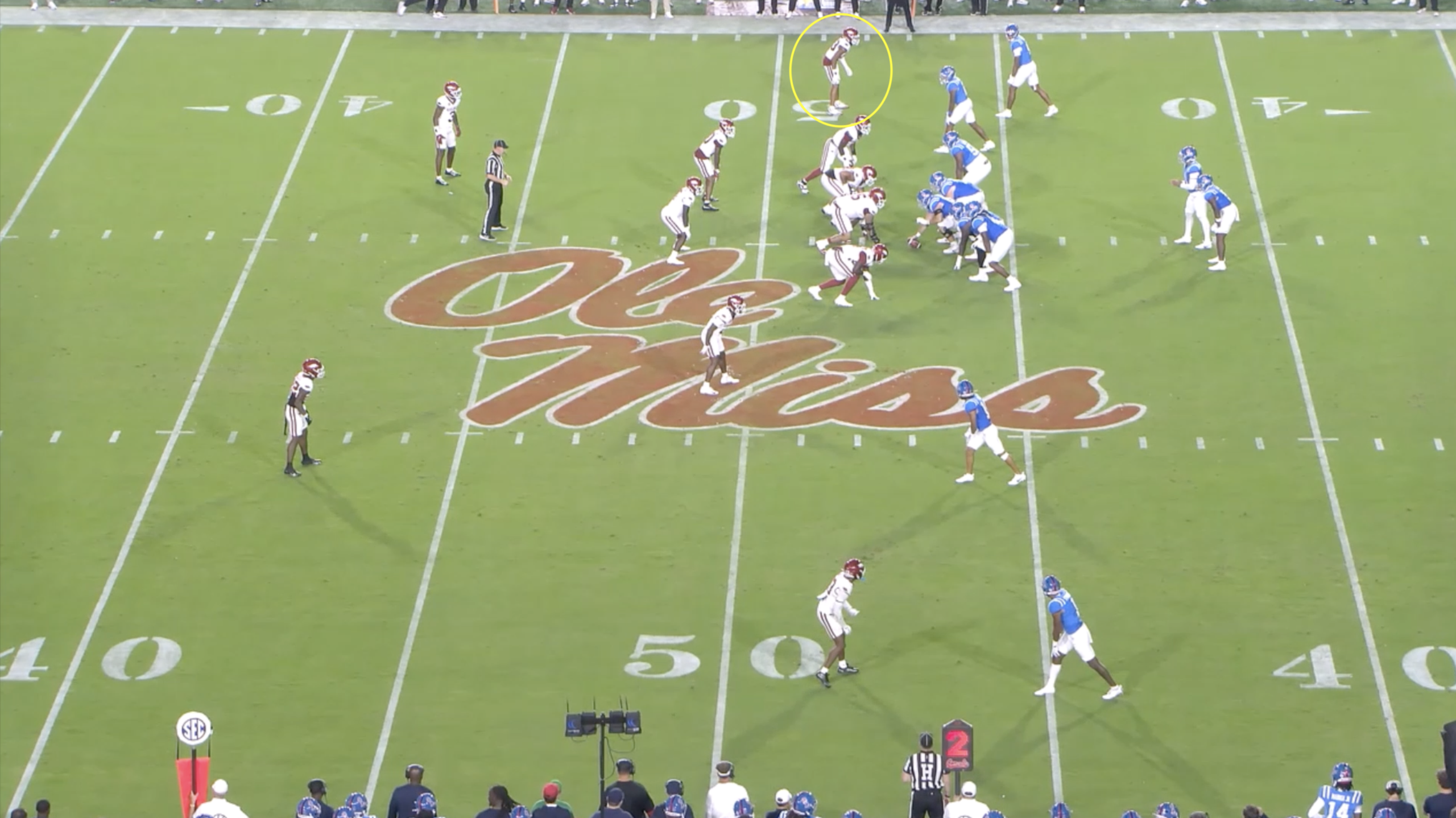 Arkansas cornerback Julian Neal All-22 tape versus Ole Miss in 2025.